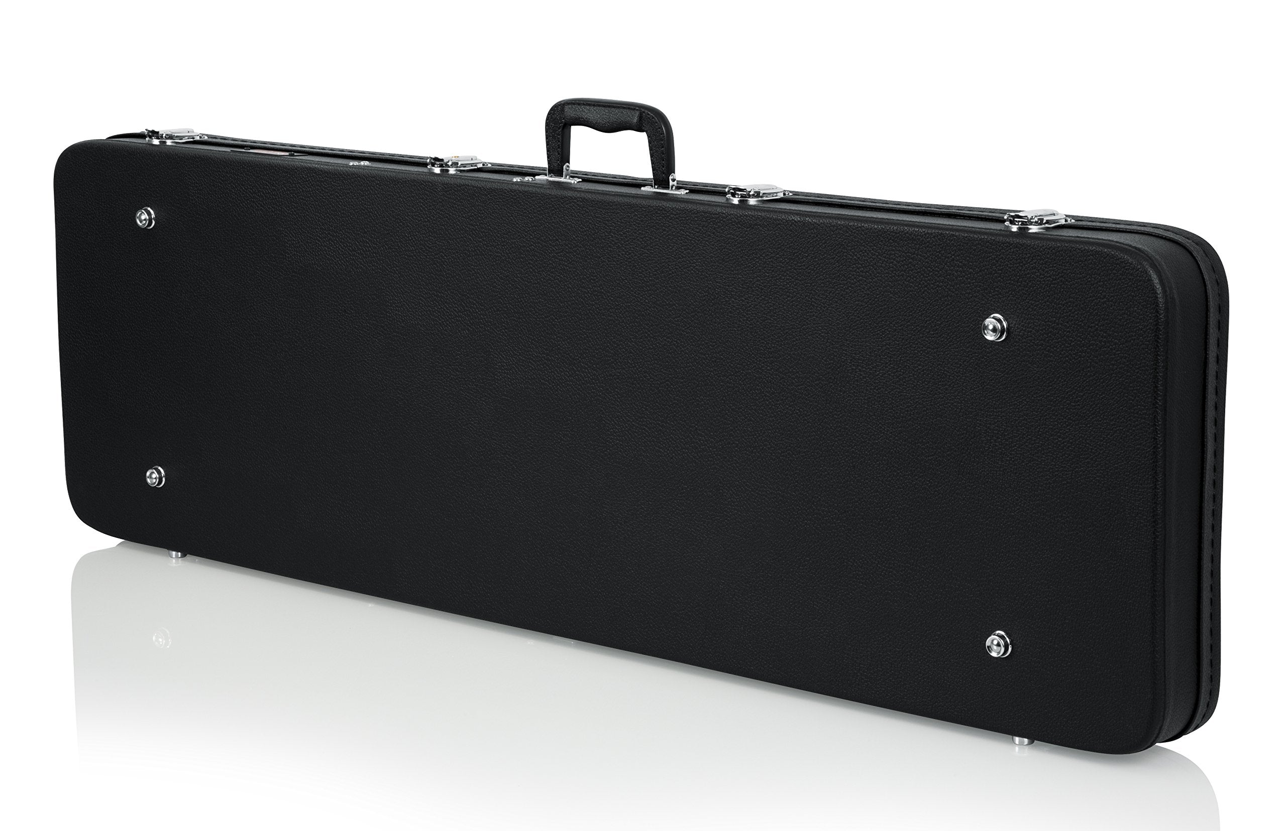 Gator Cases Hard-Shell Wood Case for Electric Bass Guitars; Fits Fender Precision/Jazz Bass, & More (GWE-BASS),Black